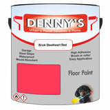 Denny's Floor Paint For Commercial Areas Colour- Brick Steelheart Red - High-Traffic Anti-Slip Hardwearing