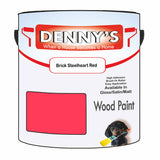 Denny's Wood Paint For Decking Colour- Brick Steelheart Red - Anti-Slip Weatherproof Durable