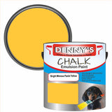 Denny's Chalk Paint For Walls Colour- Bright Mimosa Pastel Yellow - Matte Wipe-Clean Coverage