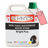 Denny's Stain Paint For Sheds Colour- Bright Pink - Weatherproof Uv-Safe Nourish