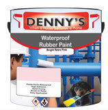 Denny's Waterpoof Paint For Pools Colour- Bright Retro Pink - Water-Seal Chlorine-Tough Anti-Slip