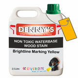 Denny's Stain Paint For Decking Colour- Brightline Marking Yellow - Anti-Slip Weatherproof Nourish