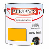 Denny's Wood Paint For Decking Colour- Brightline Marking Yellow - Anti-Slip Weatherproof Durable