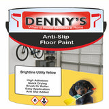 Denny's Floor Paint For Grip Coating Colour- Brightline Utility Yellow - Anti-Slip Hardwearing Safe