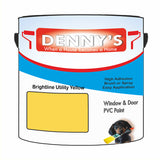 Denny's Plastic Paint For Pvc Colour- Brightline Utility Yellow - Adhesion Tough Colour-Hold