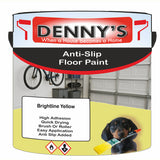 Denny's Floor Paint For Grip Coating Colour- Brightline Yellow - Anti-Slip Hardwearing Safe