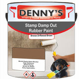 Denny's Waterpoof Paint For Stamp Out Damp Colour- Bronze Driftwood Brown - Damp-Block Mould-Safe Breathable