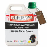 Denny's Stain Paint For Fences Colour- Bronze Panel Brown - Weatherproof Uv-Safe Protect