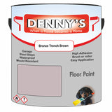 Denny's Floor Paint For Sheds Colour- Bronze Trench Brown - Durable Anti-Slip Weatherproof