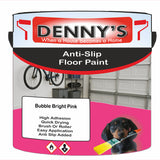 Denny's Floor Paint For Grip Coating Colour- Bubble Bright Pink - Anti-Slip Hardwearing Safe
