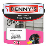 Denny's Floor Paint For Grip Coating Colour- Bubble Coral Pink - Anti-Slip Hardwearing Safe