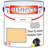 Denny's High Temp Paint For Grilles Colour- Buff Tan - Heatproof Rustguard Durable