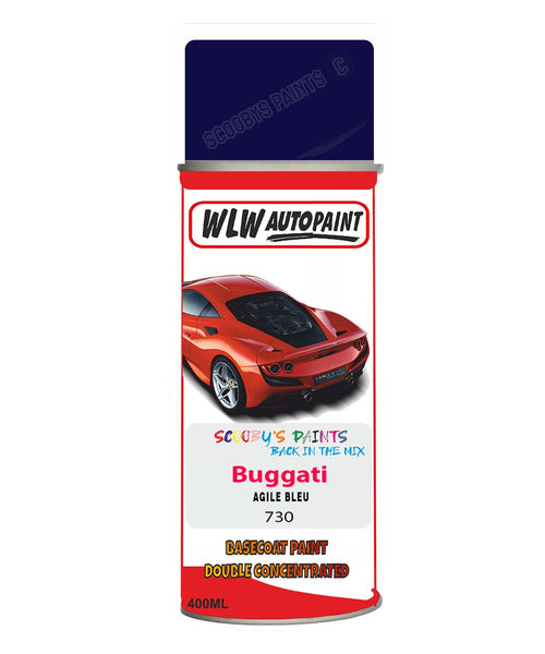 Bugatti AGILE BLEU Aerosol Spray Paint Code 730 Basecoat Spray Paint