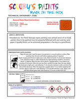 Instructions For Use Bugatti ALL MODELS ARANCIA MIRA Car Paint
