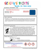 Instructions For Use Bugatti ALL MODELS BLEU LE MANS Car Paint