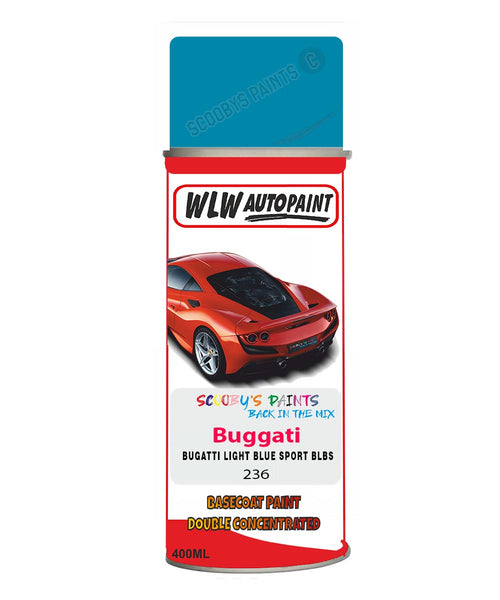 Bugatti BUGATTI LIGHT BLUE SPORT BLBS INTERIEUR Aerosol Spray Paint Code 236 Basecoat Spray Paint