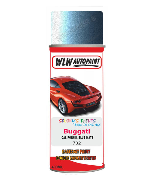 Bugatti CALIFORNIA BLUE MATT Aerosol Spray Paint Code 732 Basecoat Spray Paint