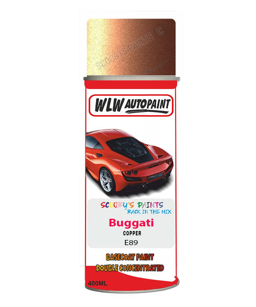 Bugatti COPPER Aerosol Spray Paint Code E89 Basecoat Spray Paint
