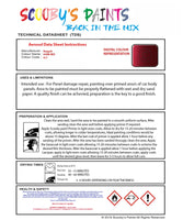 Instructions For Use Bugatti ALL MODELS DARK RED Car Paint