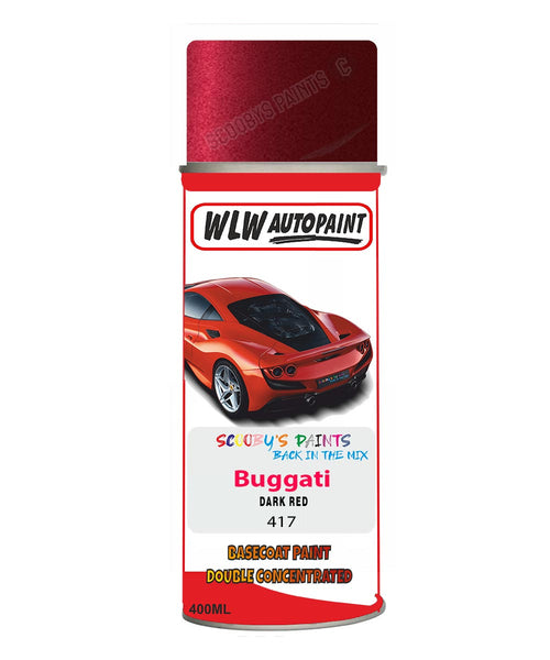 Bugatti DARK RED Aerosol Spray Paint Code 417 Basecoat Spray Paint