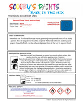 Instructions For Use Bugatti ALL MODELS FRENCH RACING BLUE Car Paint