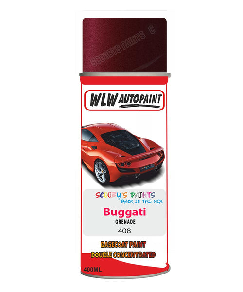 Bugatti GRENADE Aerosol Spray Paint Code 408 Basecoat Spray Paint