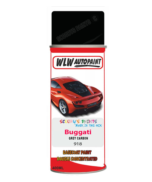Bugatti GREY CARBON Aerosol Spray Paint Code 918 Basecoat Spray Paint