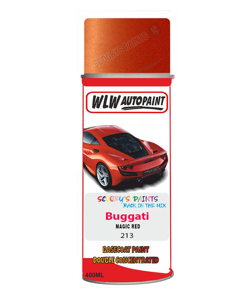 Bugatti MAGIC RED Aerosol Spray Paint Code 213 Basecoat Spray Paint