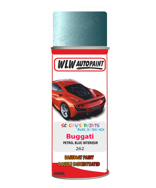 Bugatti PETROL BLUE INTERIEUR Aerosol Spray Paint Code 262 Basecoat Spray Paint
