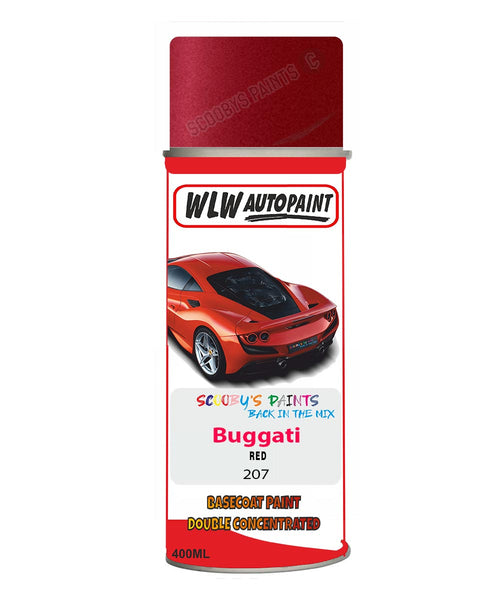 Bugatti RED Aerosol Spray Paint Code 207 Basecoat Spray Paint