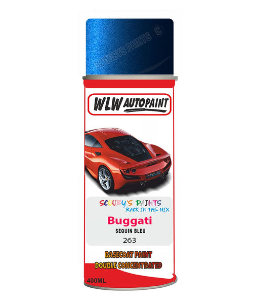 Bugatti SEQUIN BLEU Aerosol Spray Paint Code 263 Basecoat Spray Paint