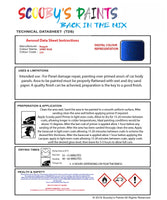 Instructions For Use Bugatti ALL MODELS SPIRIT BLUE Car Paint