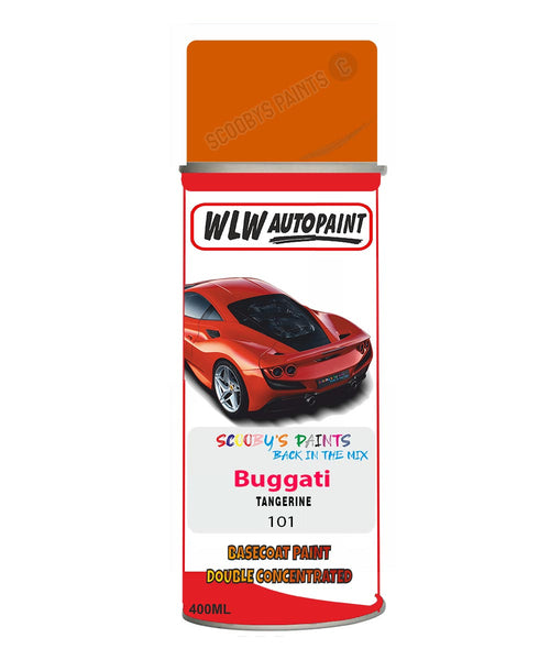 Bugatti TANGERINE Aerosol Spray Paint Code 101 Basecoat Spray Paint