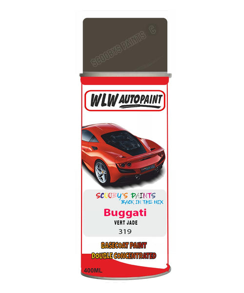Bugatti VERT JADE Aerosol Spray Paint Code 319 Basecoat Spray Paint