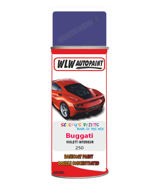 Bugatti VIOLETT INTERIEUR Aerosol Spray Paint Code 250 Basecoat Spray Paint