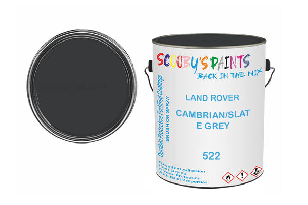 Mixed Paint For Land Rover Range Rover, Cambrian/Slate Grey, Code: 522, Silver/Grey