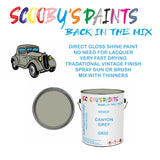 Morris Minor GR32 Vintage Classic Car Paint for restoration Silver-Grey Original Cellulose Paint used, Perfect Mix for CANYON GREY