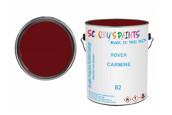 Mixed Paint For Rover 3500/Sd1, Carmine, Code: 82, Red