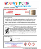 Rover CASHMERE GOLD Spray or Brush Paint For Classic Rover Model Montego Restore my Old Rover
