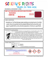 CHERRY RED Aerosol Spray Paint Code RD04 Classic Triumph Model Herald Automotive Restorative Paint Vehicle Touch-Up Triumph RD04 Paint Car Restoration DIY Auto Painting Classic Car Refinishing High-Quality Spray Paint Automotive Finish Vehicle Restoration Supplies Custom Car Paint Auto Body Paint Aerosol Can Automotive Refinishing Paint for Classic Cars