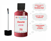 Chevrolet Active Red Paint Code 77U