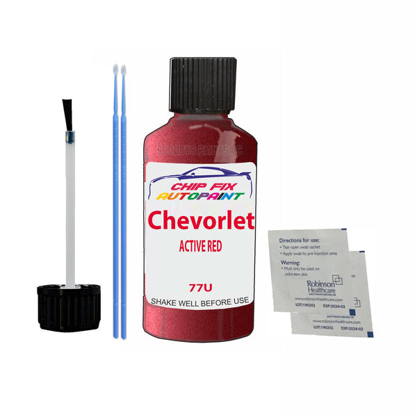 Chevrolet Aveo Active Red Touch Up Paint Code 77U Scratcth Repair Paint