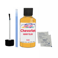 Chevrolet Kalos Highway Yellow Touch Up Paint Code 52U Scratcth Repair Paint