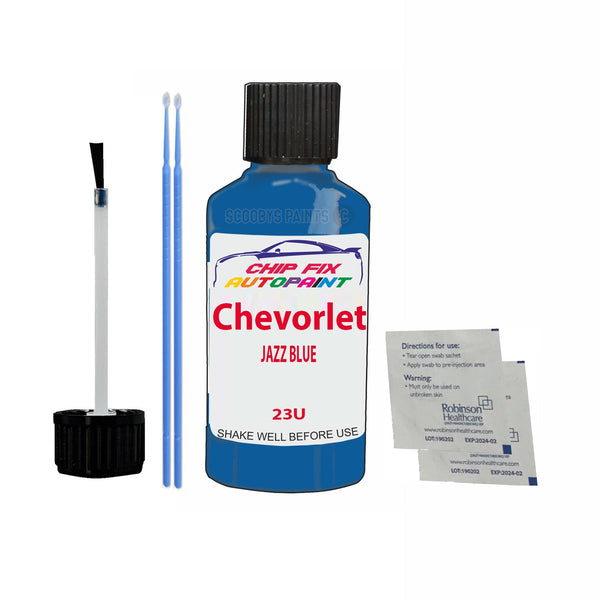 Chevrolet Aveo Jazz Blue Touch Up Paint Code 23U Scratcth Repair Paint