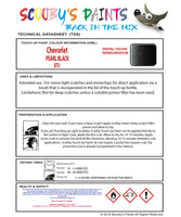 Instructions for use Chevrolet Spark Touch Up Paint