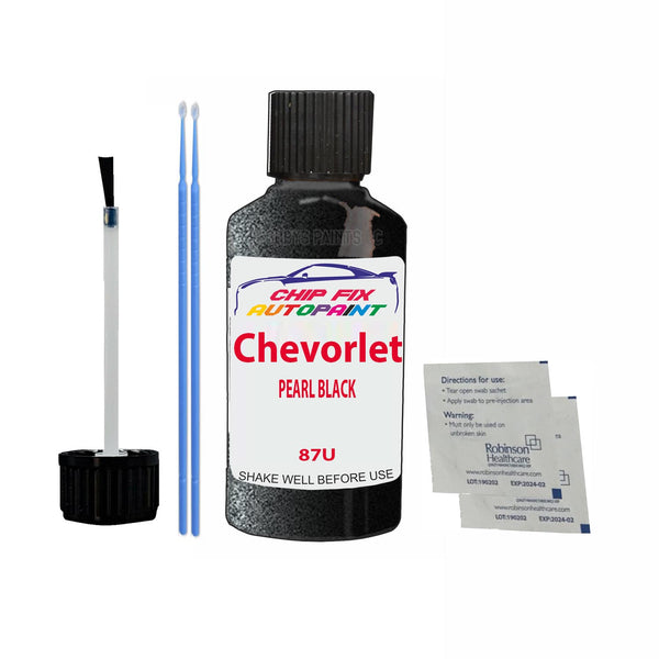 Chevrolet Aveo Pearl Black Touch Up Paint Code 87U Scratcth Repair Paint