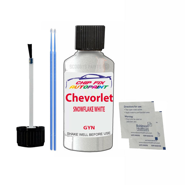 Chevrolet Aveo Snowflake White Touch Up Paint Code Gyn Scratcth Repair Paint
