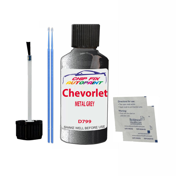 Chevrolet Captiva Metal Grey Touch Up Paint Code D799 Scratcth Repair Paint