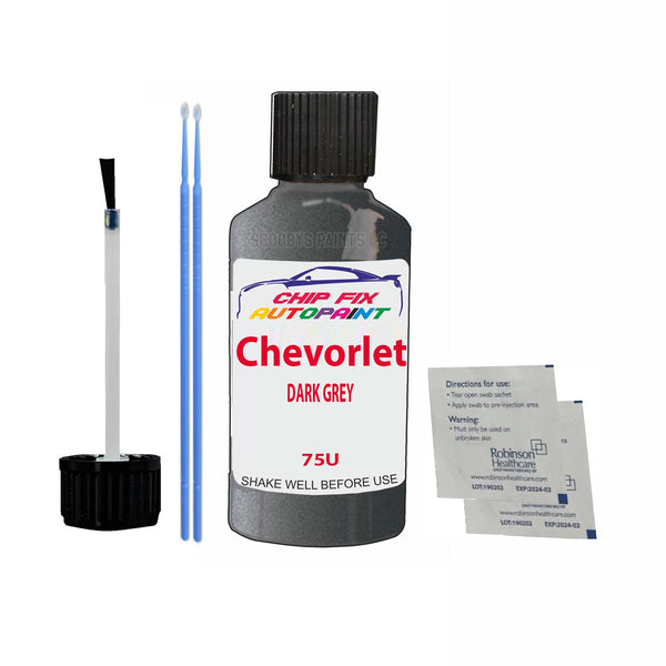Chevrolet Hhr Dark Grey Touch Up Paint Code 75U Scratcth Repair Paint