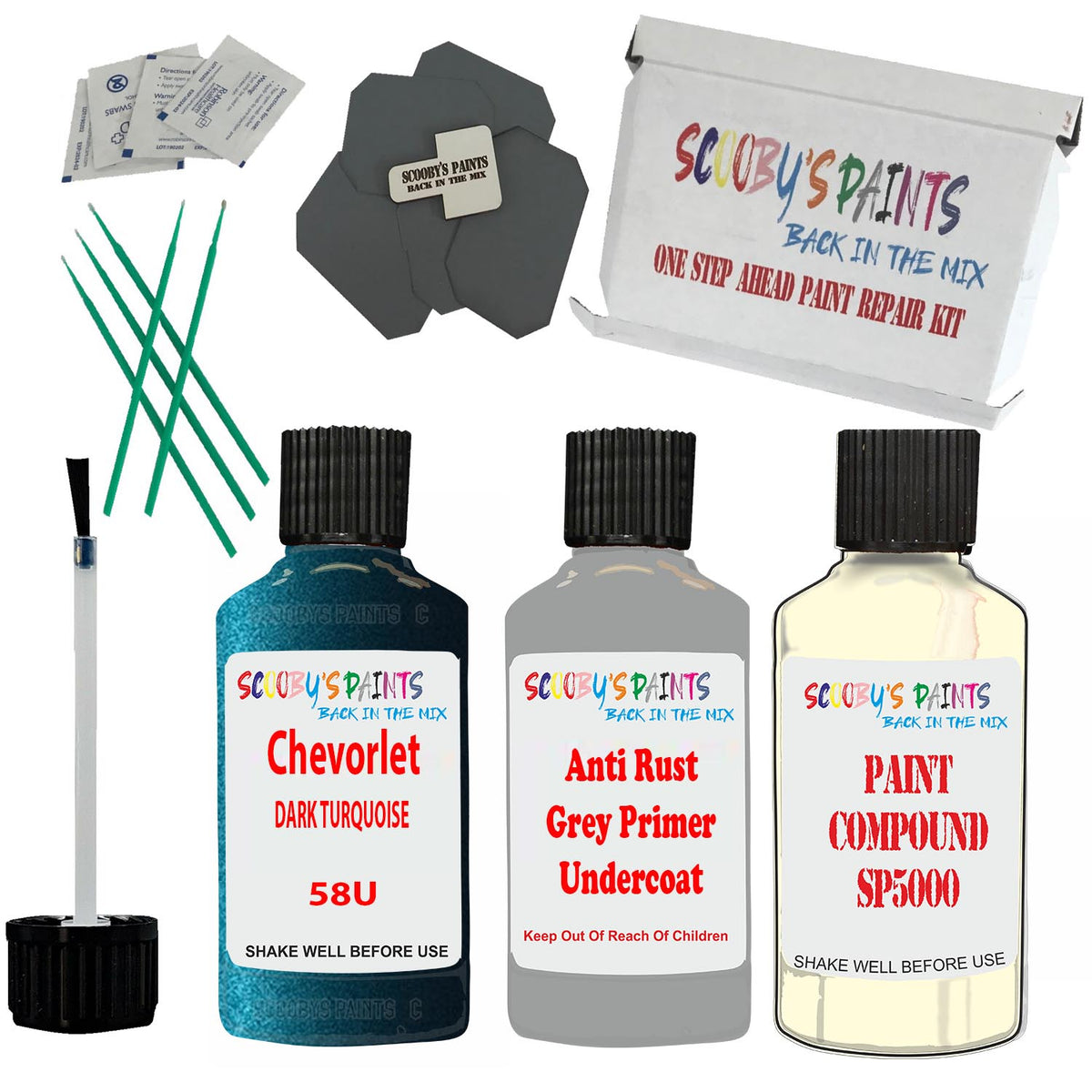 58u Paint Code For Chevrolet Tacuma DARK TURQUOISE Blue Touch Up Paint Code 58U – Auto ...